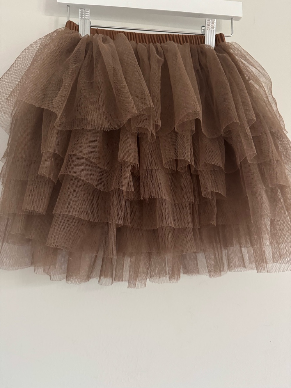Brown  Childhood Girls 6 Layer Tulle Tutu Skirt Size 6 - Picture 4 of 8